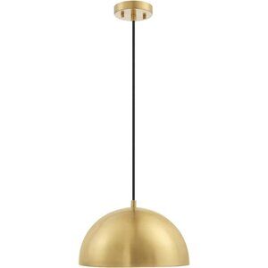 Globe Electric Hazel Pendant Light Matte Brass Dome Modern Vintage E26